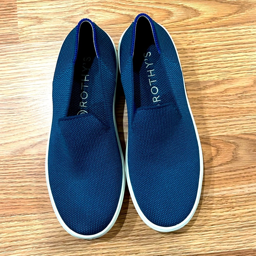 Rothy size 5 teal slip on sneaker - excellent condition